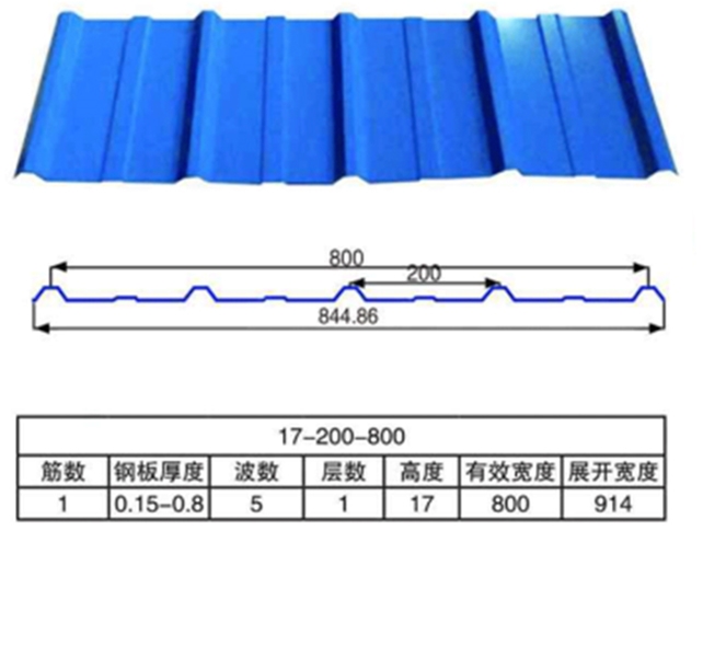 800型彩鋼瓦